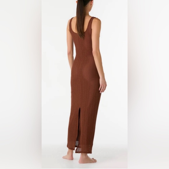 NWT Size L - Palmacea Fara Brown/Ivory Textured Maxi Dress - Picture 6 of 16